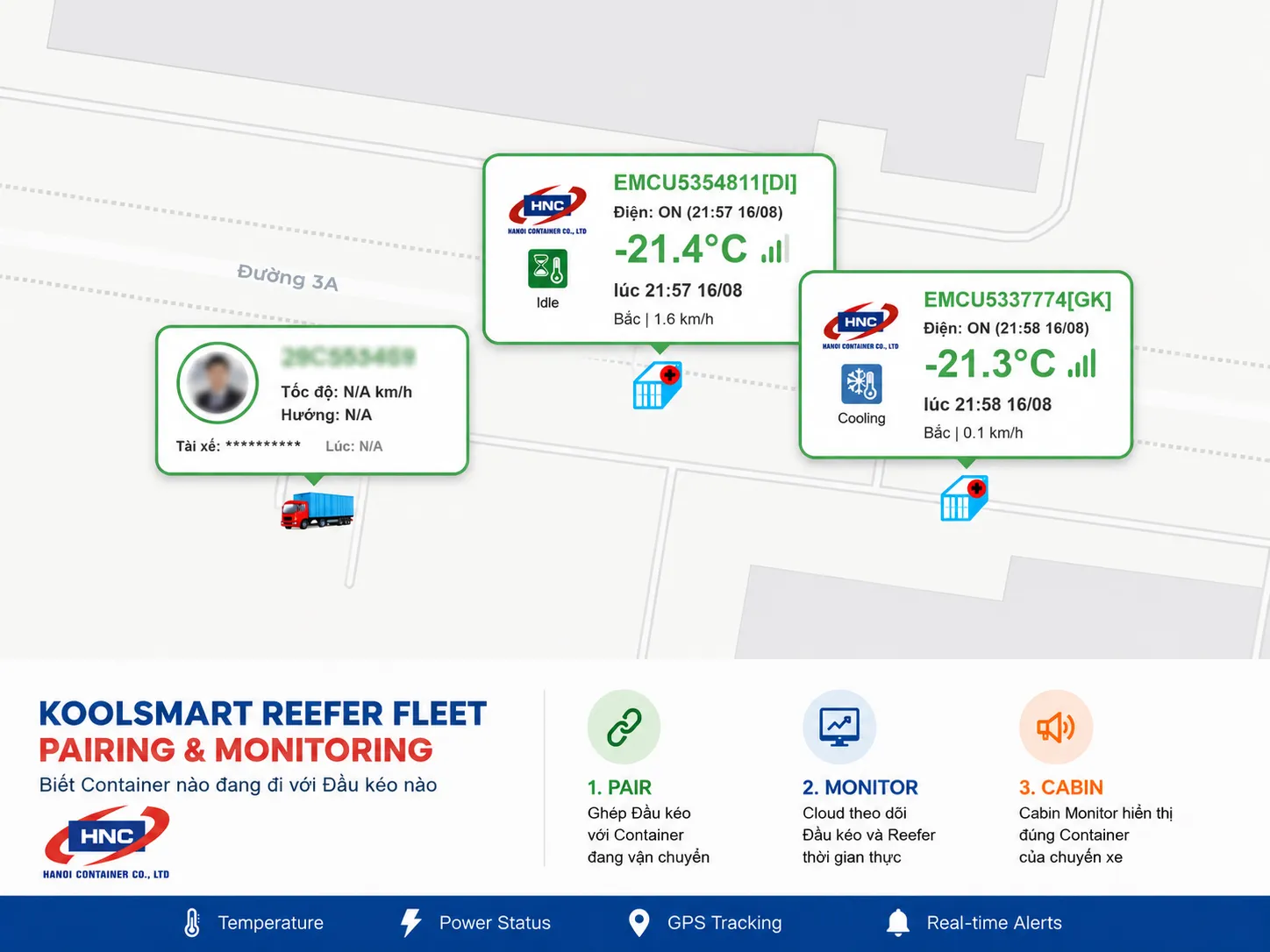 Sơ đồ Reefer Fleet Pairing and Monitoring Dashboard